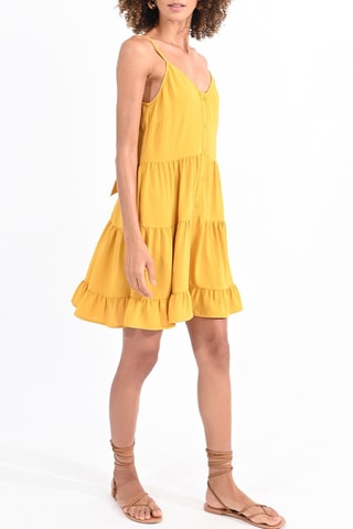 Vestido evasé - Mostaza