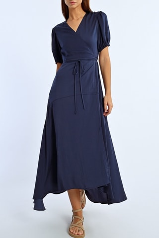 Vestido cruzado - Azul marino