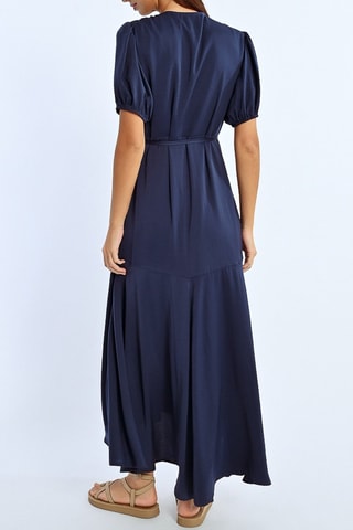 Vestido cruzado - Azul marino