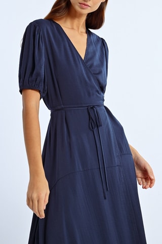 Vestido cruzado - Azul marino