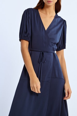 Vestido cruzado - Azul marino