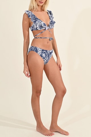 Sujetador de bikini - Azul marino y blanco