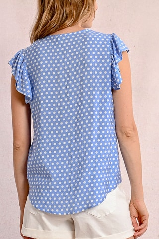 Camisa anudada - Azul claro y blanco
