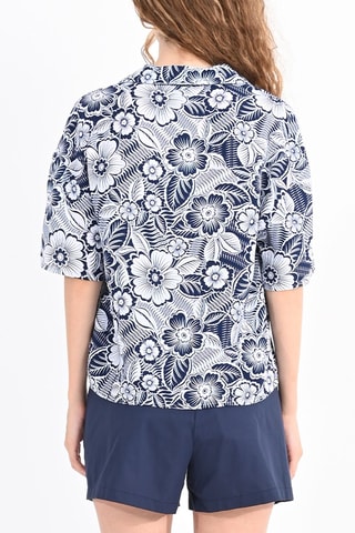 Camisa - Azul marino y blanco