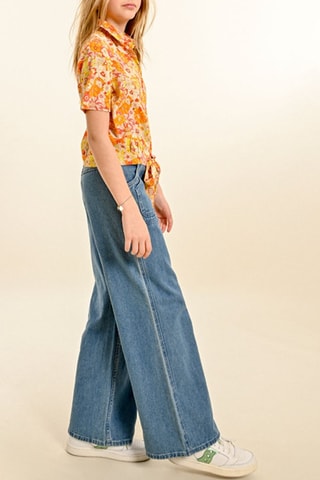 Camisa - Crudo y naranja