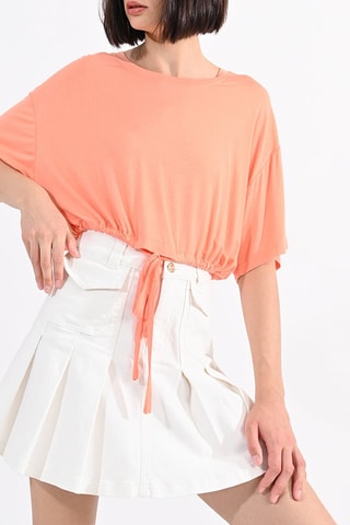 Camiseta cropped - Naranja