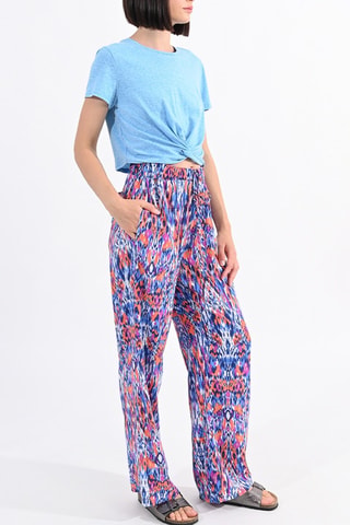 Camiseta cropped - Celeste