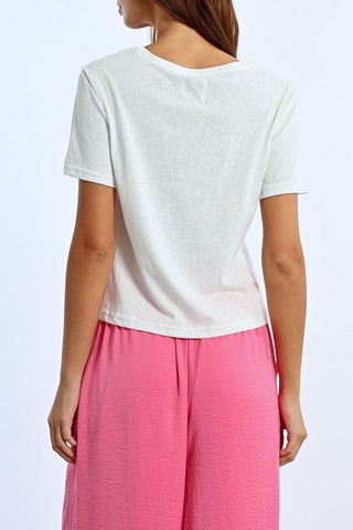 Camiseta - Blanco y rojo