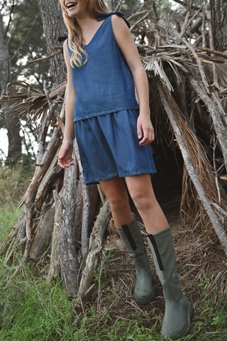 Blusa y short vaquero - Azul oscuro