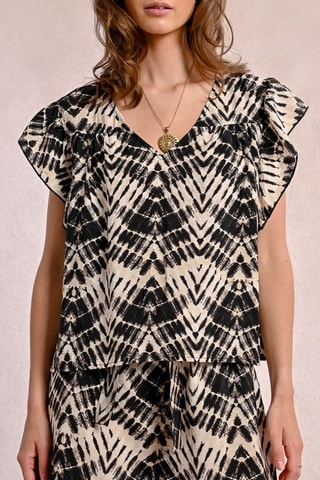 Blusa - Beige y negro