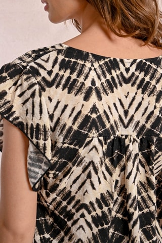 Blusa - Beige y negro