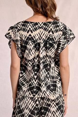 Blusa - Beige y negro