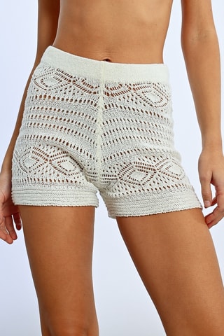 Short de tiro alto - Blanco