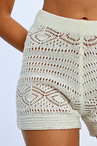 Short de tiro alto - Blanco
