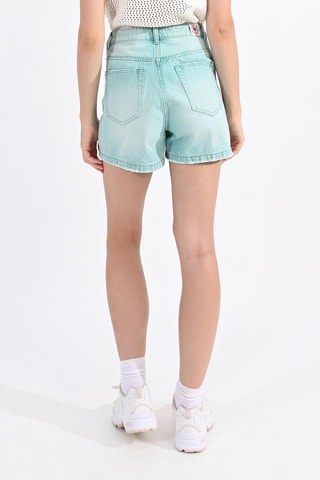 Short vaquero de tiro alto - Celeste