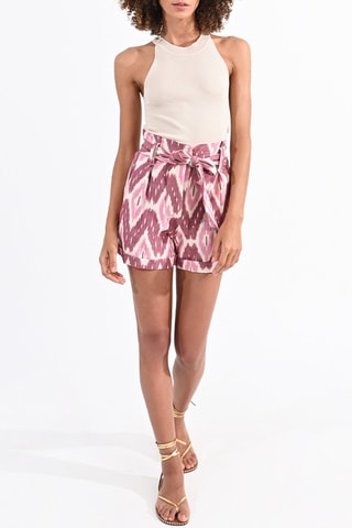 Short de tiro alto - Rosa
