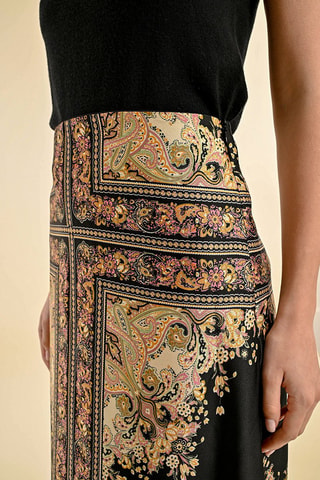 Falda midi - Negro