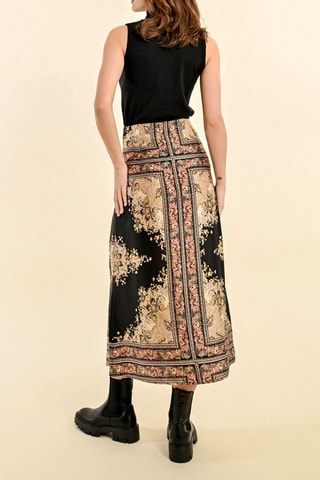 Falda midi - Negro