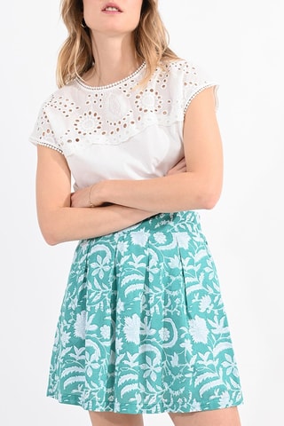 Falda evasé - Turquesa
