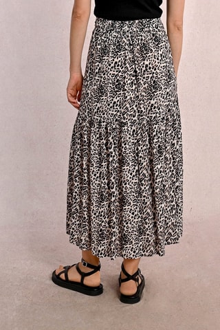 Falda midi - Beige