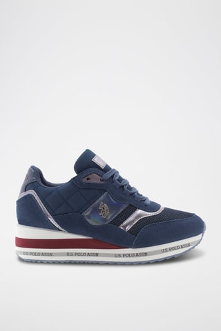 Zapatillas de cuña SylvI - Plateado, blanco, azul y rojo