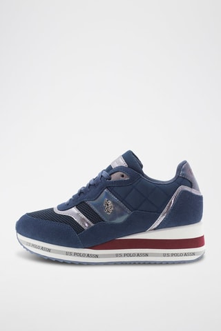 Zapatillas de cuña SylvI - Plateado, blanco, azul y rojo