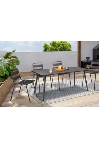 Mesa de jardim - Antracite - 180 x 90 x 77 cm