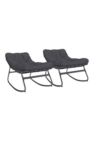 2 cadeirões de jardim de baloiço - 108 x 73 x 64 cm