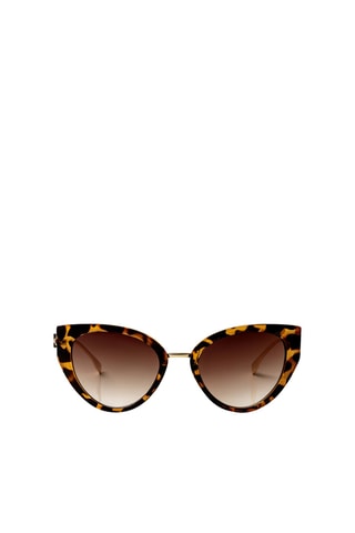 Lunettes de soleil femme - Doré, marron et noir
