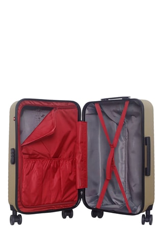 Maleta mediana (M) Spiez - 65 cm  - Negro, beige, rojo y plateado