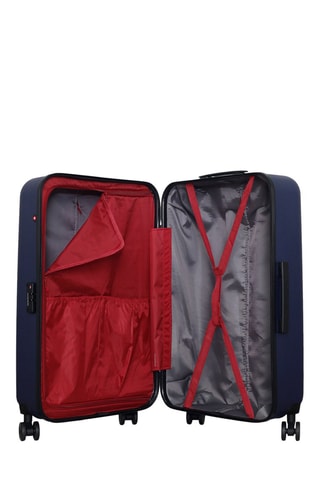Maleta grande (L) Zurich - 75 cm  - Blanco, negro, rojo y azul