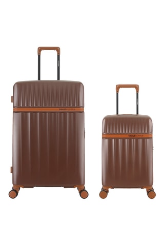 Maleta de cabina low cost y maleta grande Zermatt (XS/L) - 54,5/76,5 cm - Marrón