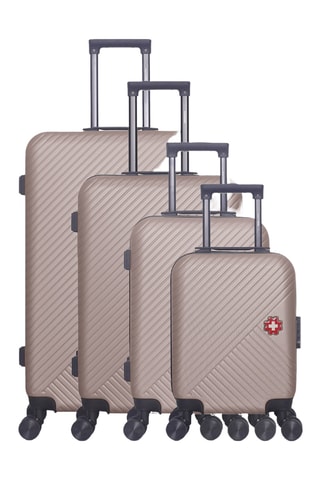 Juego de 4 maletas Spiez-M (XXS/S/M/L) - 46/55/65/75 cm - Rosa dorado
