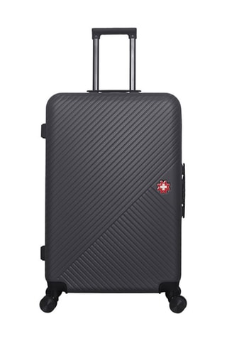Maleta grande (L) Spiez - 75 cm  - Blanco, negro y rojo