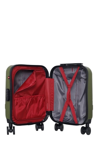 Maleta de cabina low cost (XS) Uster - 46 cm  - Negro, rojo, verde y plateado