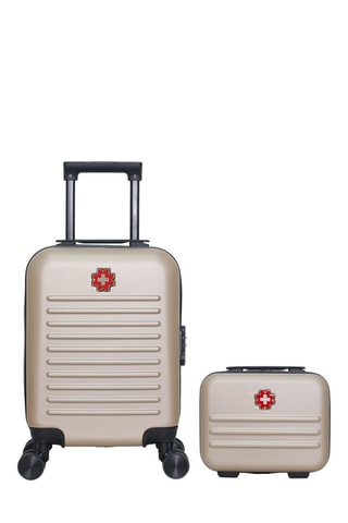 Maleta de cabina low cost (XS) y vanity Wil - 30/46 cm - Beige