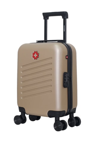 Maleta de cabina low cost (XS) Zurich - 46 cm  - Negro, beige, rojo y plateado
