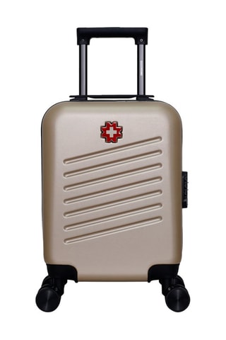 Maleta de cabina low cost (XS) Zurich - 46 cm  - Negro, beige, rojo y plateado