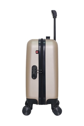 Maleta de cabina low cost (XS) Zurich - 46 cm  - Negro, beige, rojo y plateado