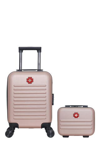 Maleta de cabina low cost (XS) y vanity Wil - 30/46 cm - Rosa