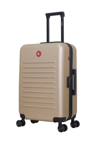 Maleta mediana (M) Wil - 65 cm  - Blanco, negro, beige y rojo