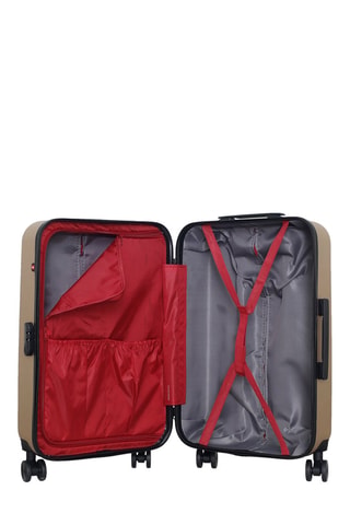 Maleta mediana (M) Wil - 65 cm  - Blanco, negro, beige y rojo