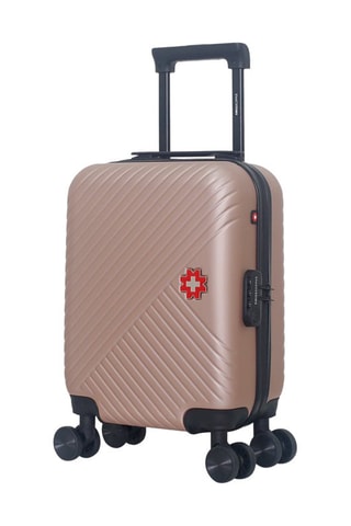 Maleta de cabina low cost (XS) Spiez - 46 cm - Negro, rojo, rosa, dorado y plateado