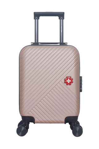 Maleta de cabina low cost (XS) Spiez - 46 cm - Negro, rojo, rosa, dorado y plateado