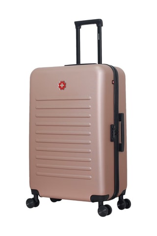 Maleta grande (L) Wil - 75 cm  - Blanco, negro, rojo, rosa y dorado