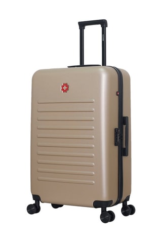 Maleta grande (L) Wil - 75 cm  - Blanco, negro, beige y rojo