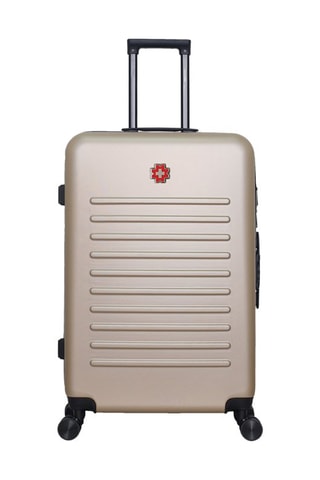Maleta grande (L) Wil - 75 cm  - Blanco, negro, beige y rojo