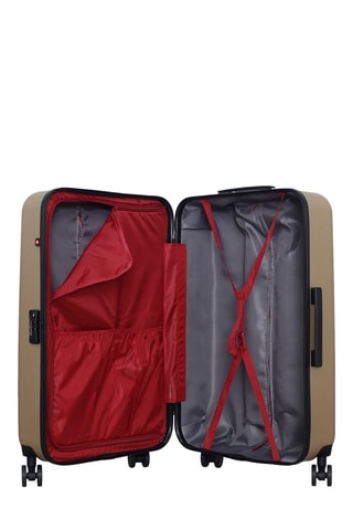 Maleta grande (L) Wil - 75 cm  - Blanco, negro, beige y rojo