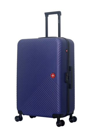 Maleta grande (L) Spiez - 75 cm  - Blanco, negro, rojo y azul