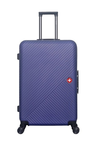 Maleta grande (L) Spiez - 75 cm  - Blanco, negro, rojo y azul